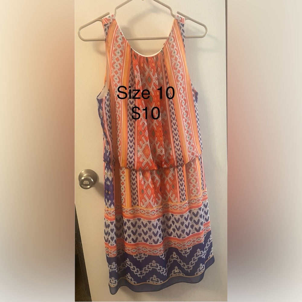 Colorful Geometric Pattern Dress